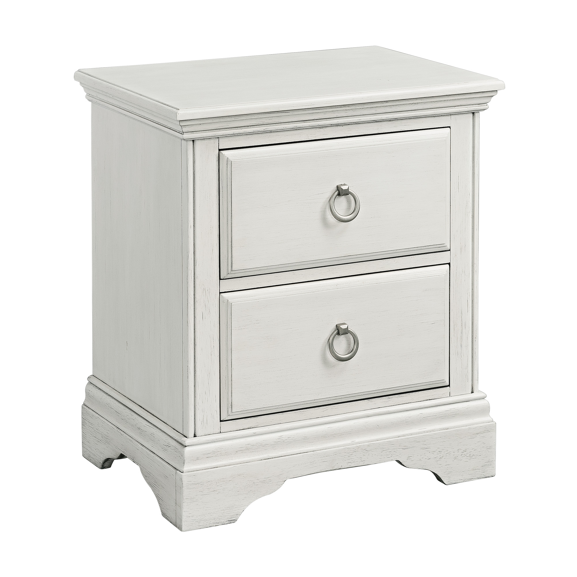 Riley Nightstand Brushed White Westwoodbaby