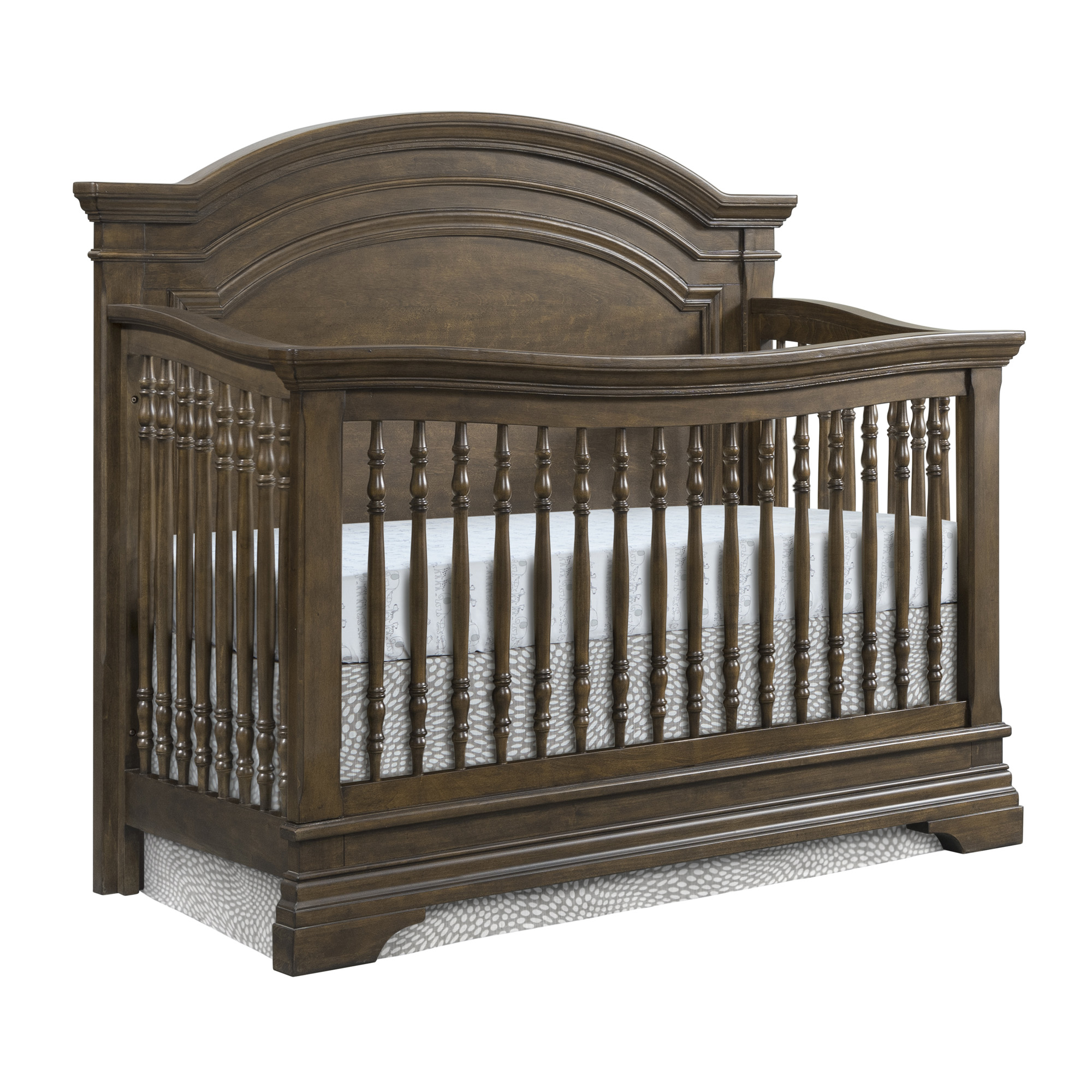 Olivia Arch Top Convertible Crib Rosewood WestWoodBaby