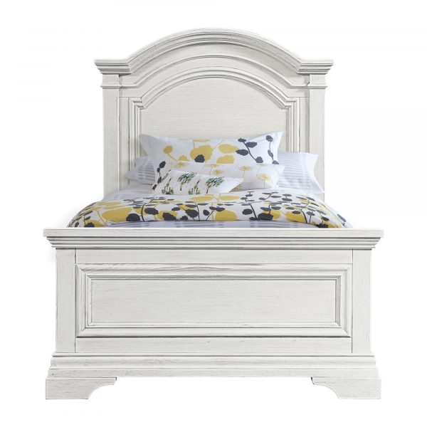 Olivia Twin Bed | Brushed White - Image 3
