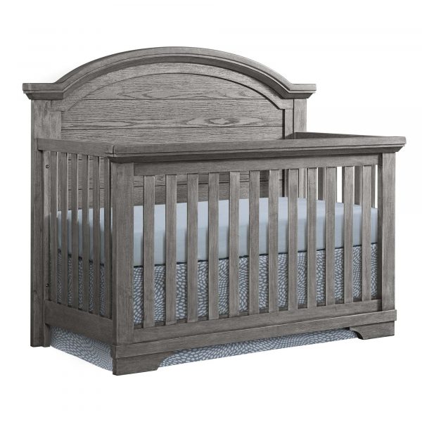 Foundry Arch Top Convertible Crib | Brushed Pewter