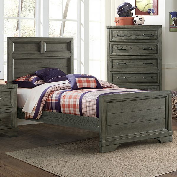 Foundry Twin Bed | Brushed Pewter