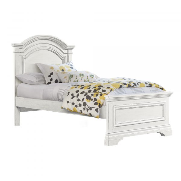 Olivia Twin Bed | Brushed White - Image 2
