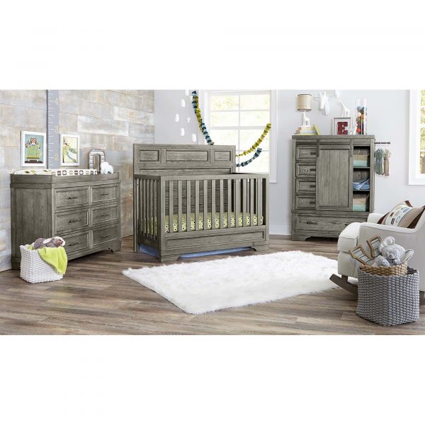 Foundry Flat Top Convertible Crib | Brushed Pewter - Image 3