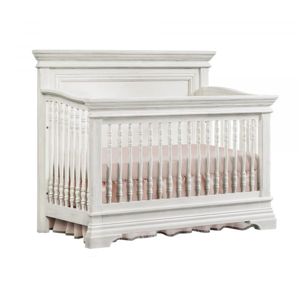 Olivia Flat Top Convertible Crib | Brushed White