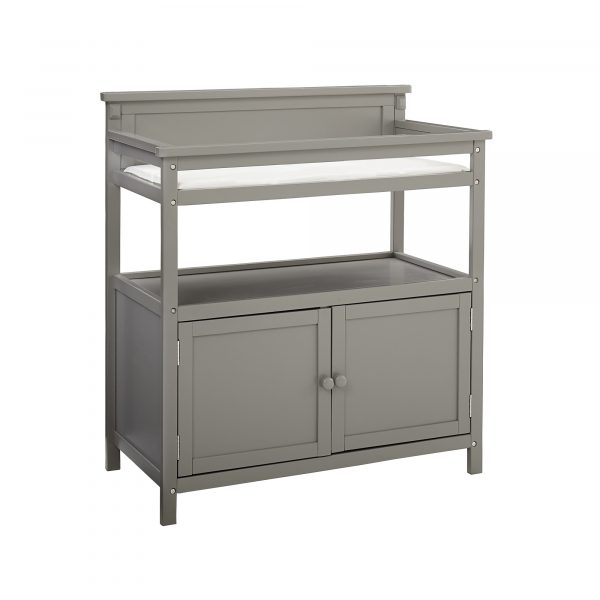 Emery Changer with Door and Pad | Gray