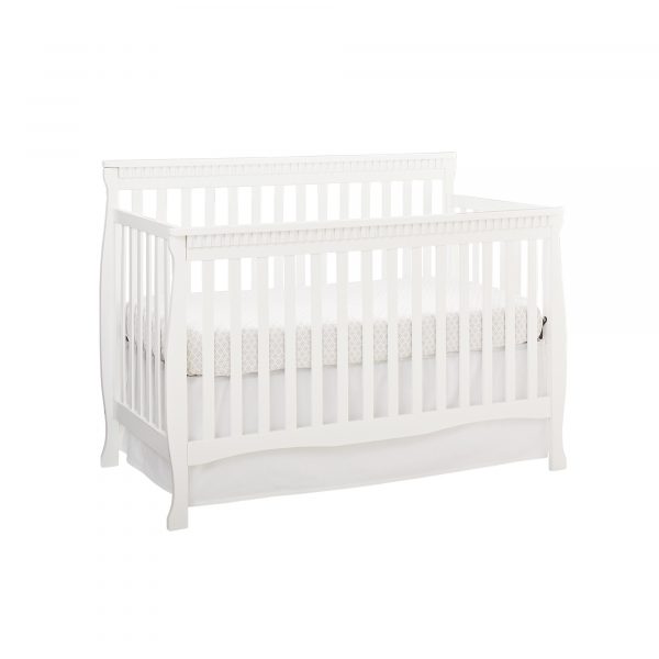 Emery Convertible Slat Crib | White