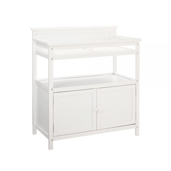 Emery Changer with Door and Pad | White