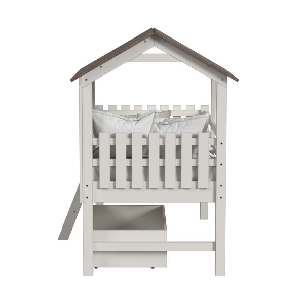 Lodge Complete Bed w/ Ladder and Fencing | Cookies & Cream - Image 5