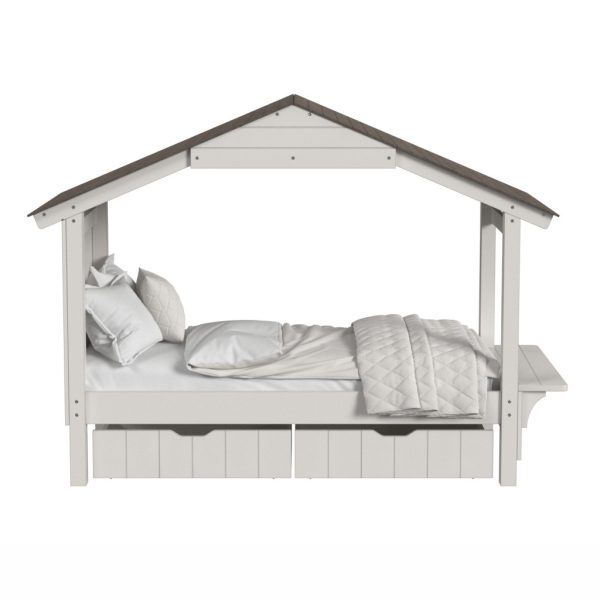 Lodge Twin Bed with Full Roof | Cookies & Cream - Image 5