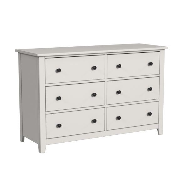 Lodge 6 Drawer Dresser | Cream