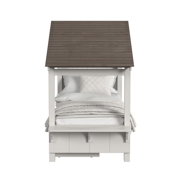 Lodge Twin Bed with Full Roof | Cookies & Cream - Image 4