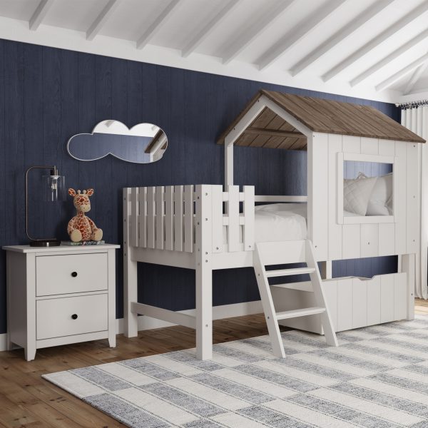 Lodge Complete Bed w/ Ladder and Fencing | Cookies & Cream
