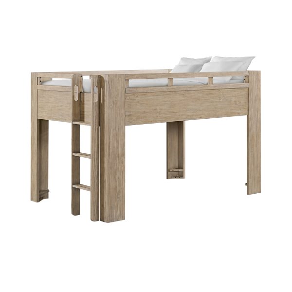 Bello Full Low Loft Bed | Sandstone