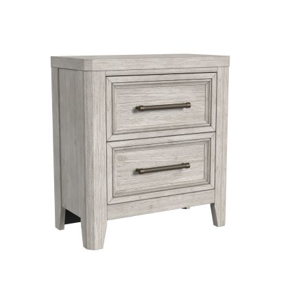 Carlson 2 Drawer Nightstand | Washed Linen