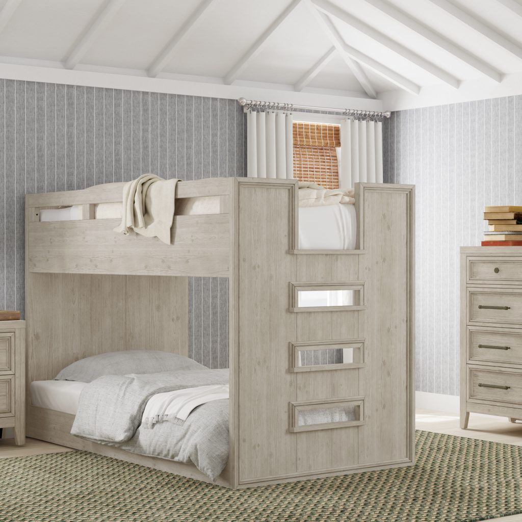 Carlson Twin over Twin Bunk Bed | Washed Linen - Image 5