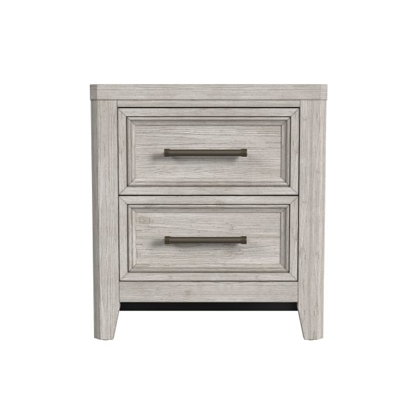 Carlson 2 Drawer Nightstand | Washed Linen - Image 3