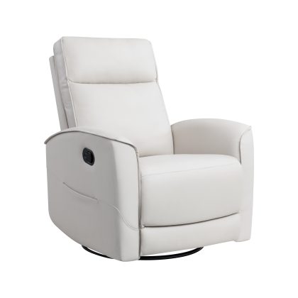 Calvin Leather Manual Glider | Soft Taupe