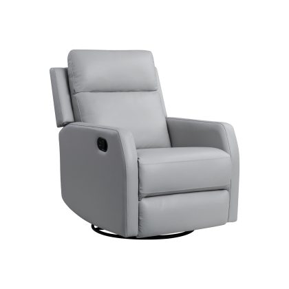 Baker Leather Manual Glider | Dove Gray