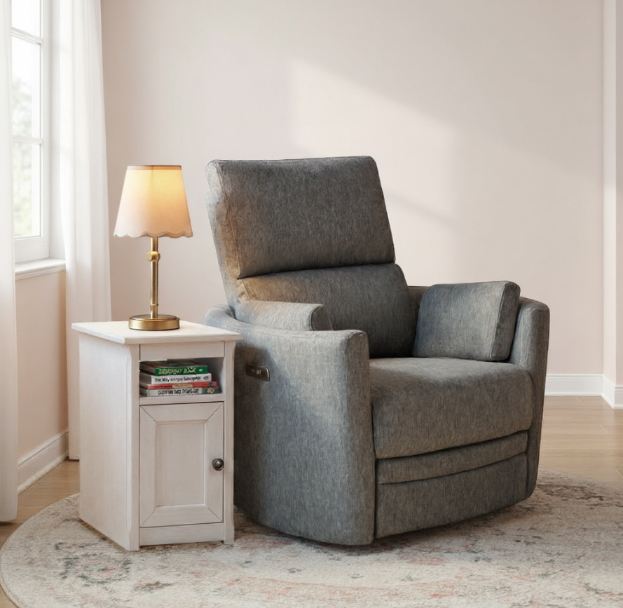 Olivia Chairside Table | Brushed White - Image 3