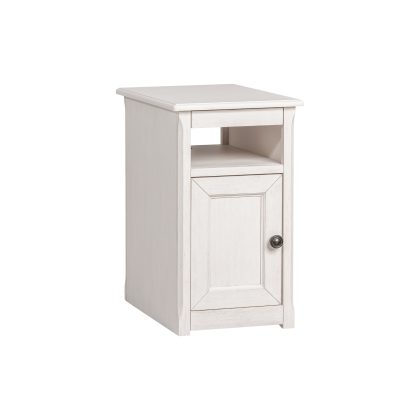 Olivia Chairside Table | Brushed White