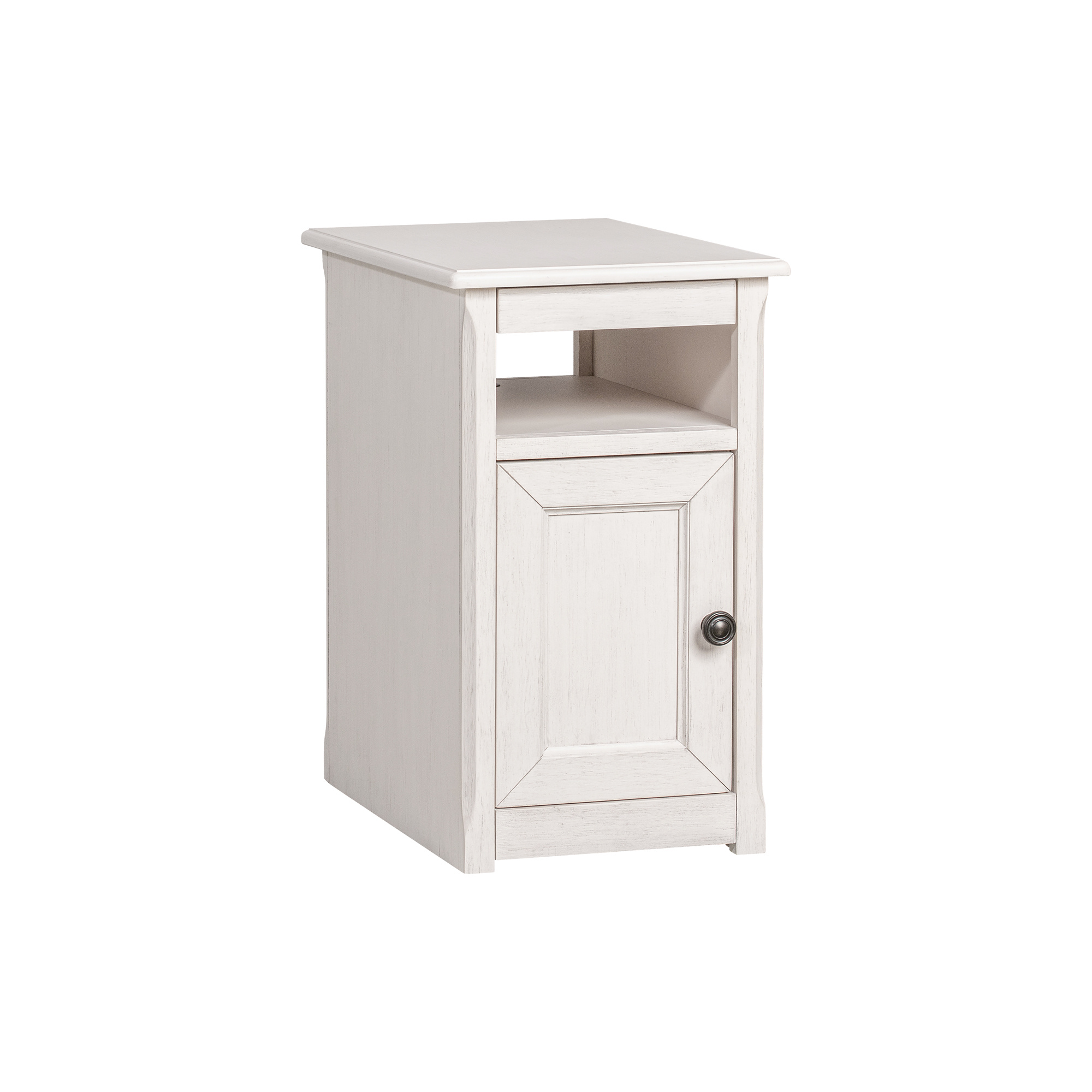 Olivia Chairside Table | Brushed White