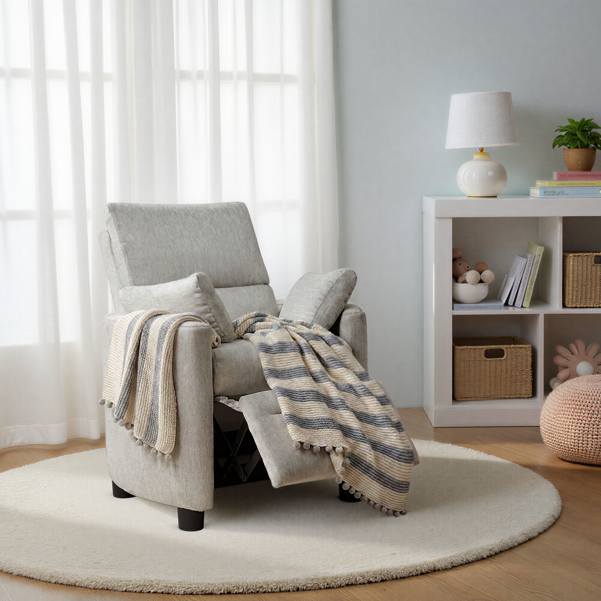 Compass Kids Push Back Recliner | Frost - Image 4