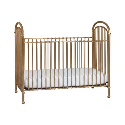Olivia Classic Metal Crib | Vintage Gold