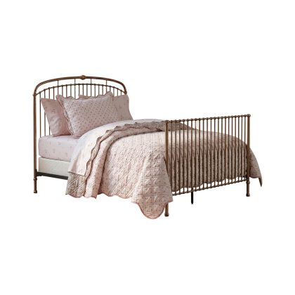 Olivia Metal Full Bed Rails | Vintage Gold