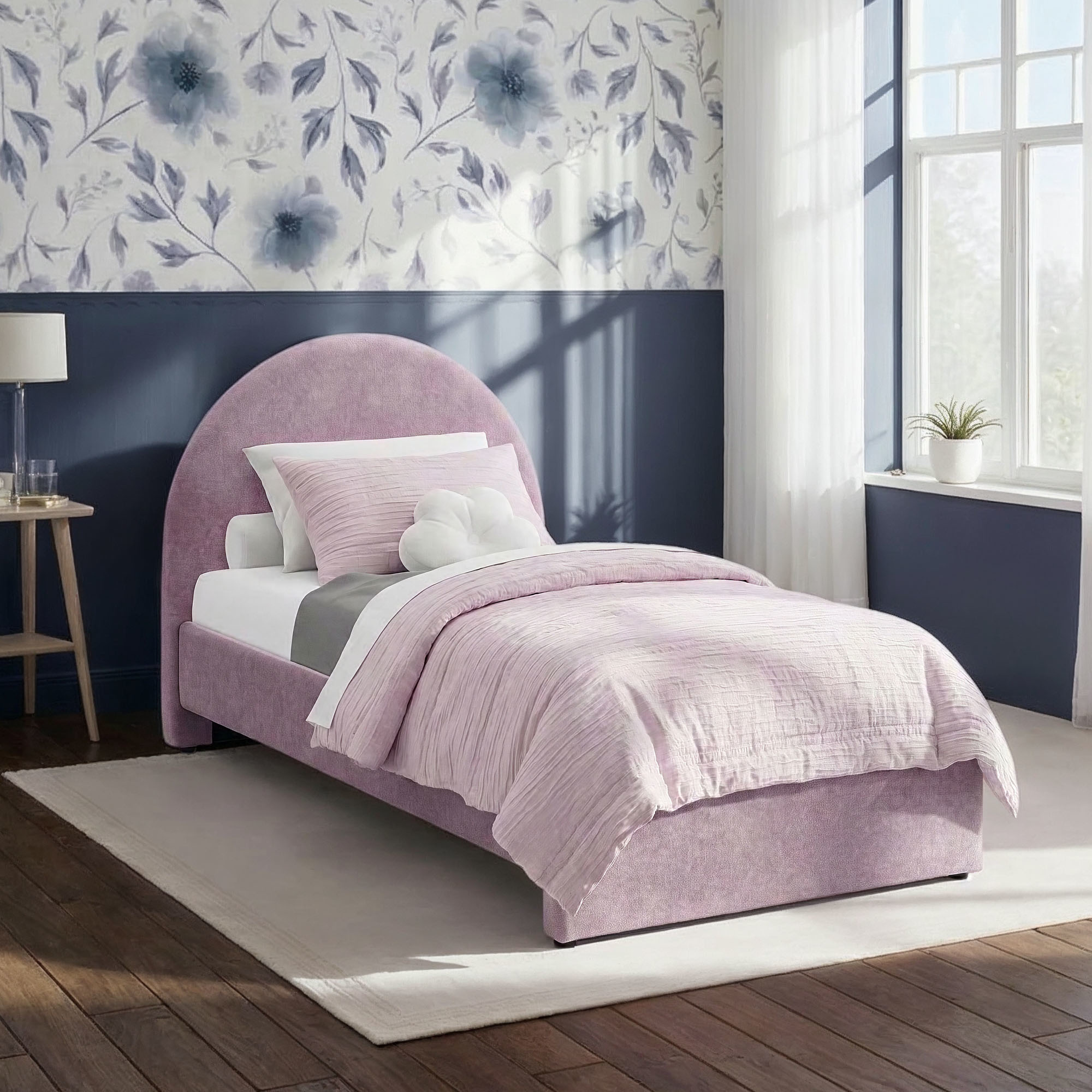 Mila Twin Upholstered Bed - Image 4